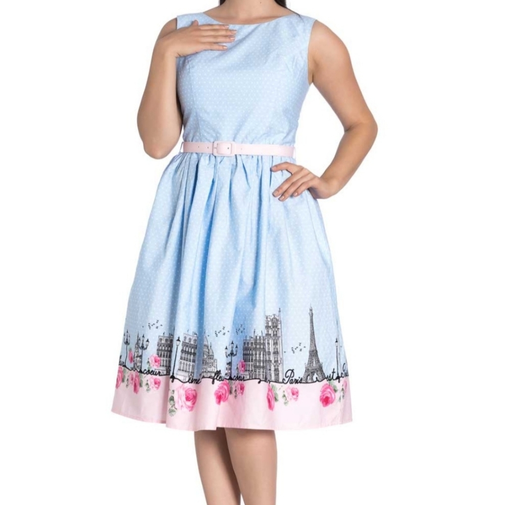 Hell Bunny Paname 50's Paris Summer Dress Large